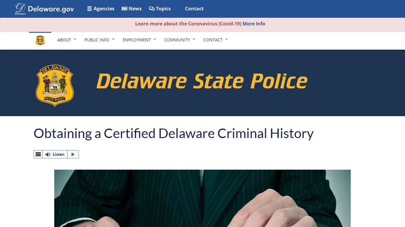 Obtaining a Certified Delaware Criminal History - State of Delaware